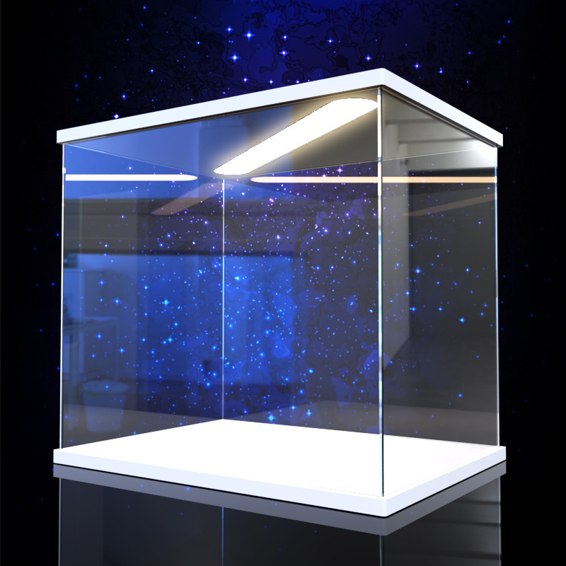 Model Kit Display Case - Premium Chevron Branco Display Cabinet, Caixa