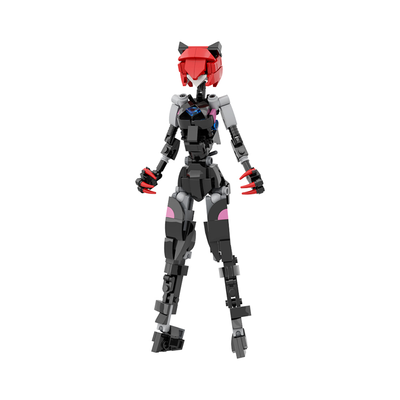 Model Kit Mecha Girl - Brinquedo de Blocos de Montar MOC