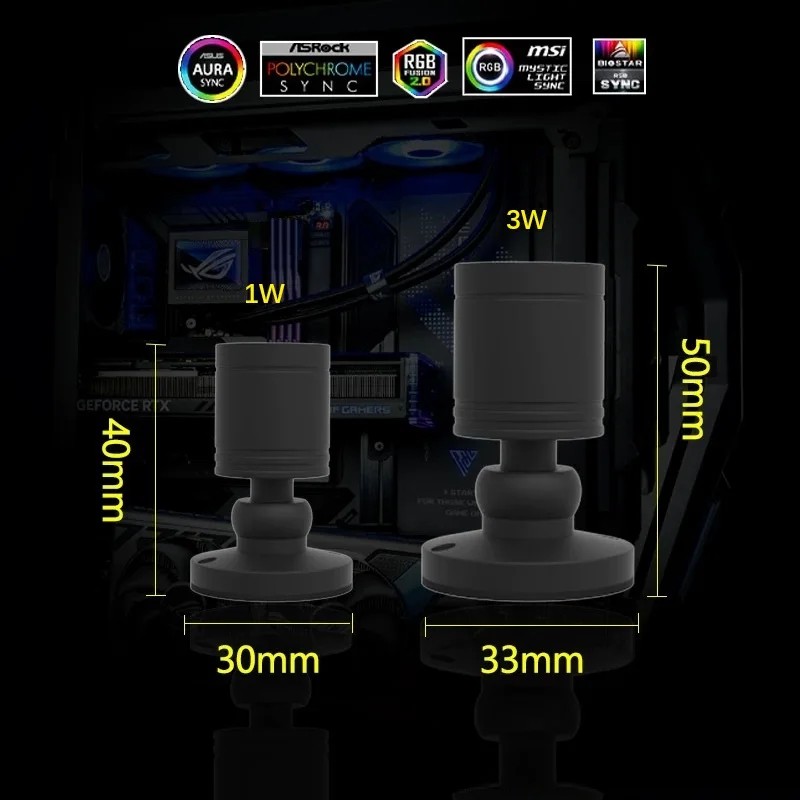 QITU 1W 3W ARGB 5V 3Pin Header - Model Kit Display Case avaliação e preço