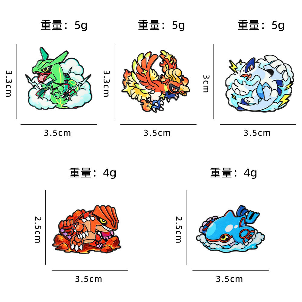 5 Peças de Pins de Esmalte Len - Model Kit Lugia avaliação e preço