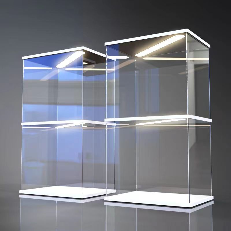 Premium Chevron Branco Display - Model Kit Display Case avaliação e preço