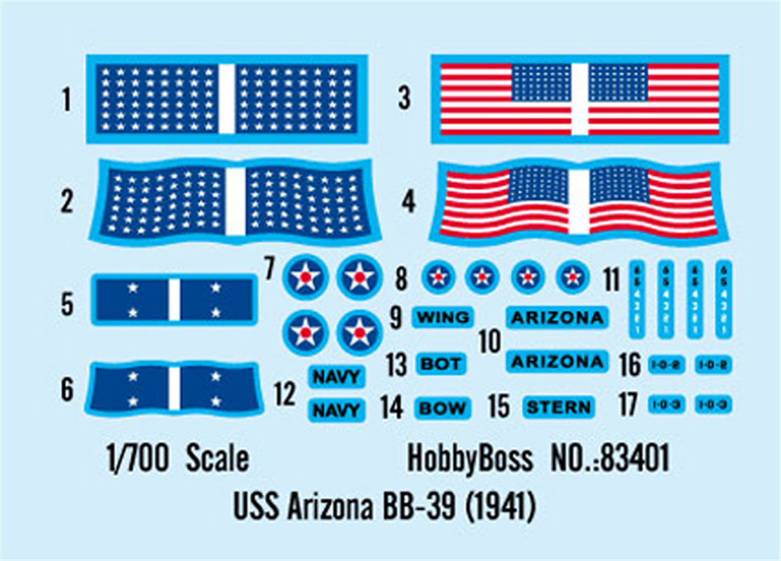 HobbyBoss 83401 Escala 1/700 U - Model Kit Uss Arizona avaliação e preço